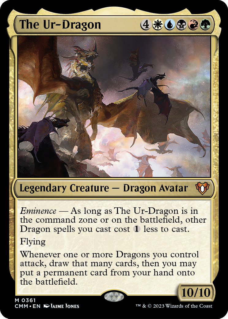 The Ur-Dragon – Commander-Karte des CardX Custom Commander Decks (Beispielbild, Edition kann abweichen)