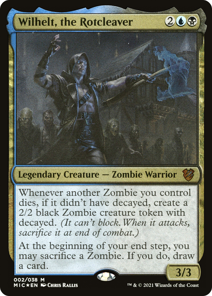 Wilhelt, the Rotcleaver – Commander-Karte des CardX Custom Commander Decks (Beispielbild, Edition kann abweichen)