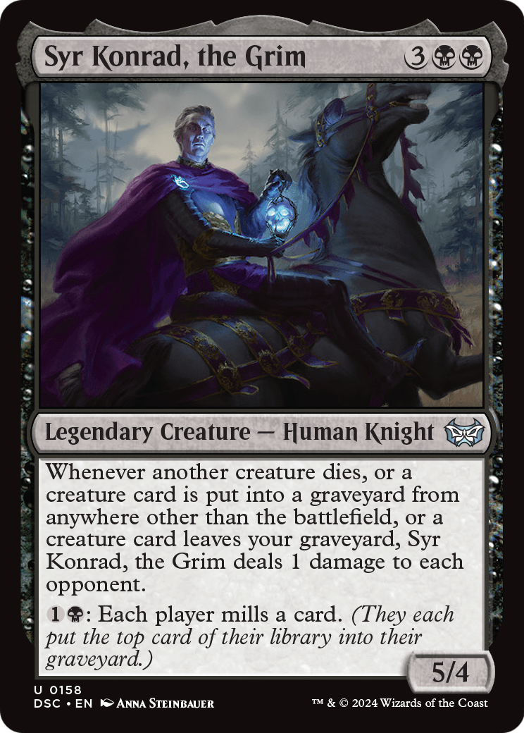 Syr Konrad, the Grim – Commander-Karte des CardX Custom Commander Decks (Beispielbild, Edition kann abweichen)