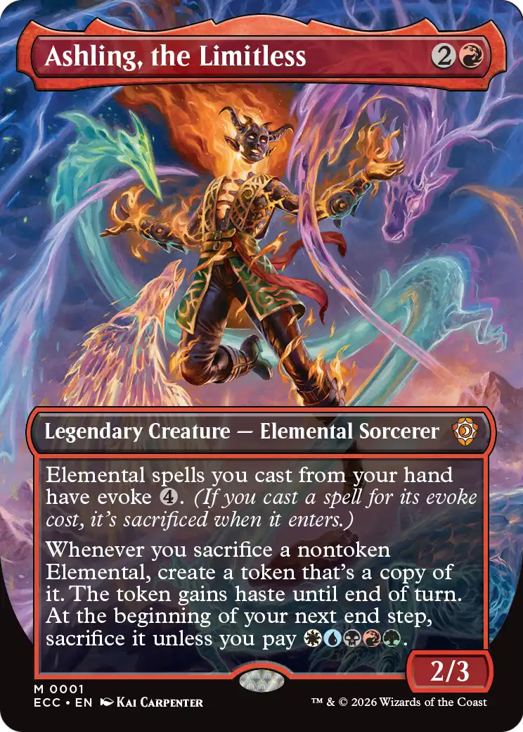 Ashling, the Limitless – Commander-Karte des CardX Custom Commander Decks (Beispielbild, Edition kann abweichen)