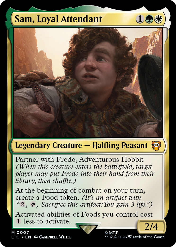 Sam, Loyal Attendant – Commander-Karte des CardX Custom Commander Decks (Beispielbild, Edition kann abweichen)