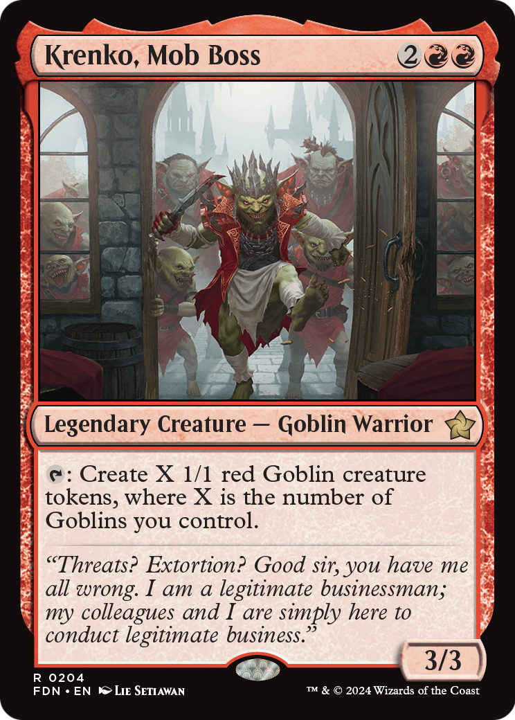 Krenko, Mob Boss – Commander-Karte des CardX Custom Commander Decks (Beispielbild, Edition kann abweichen)