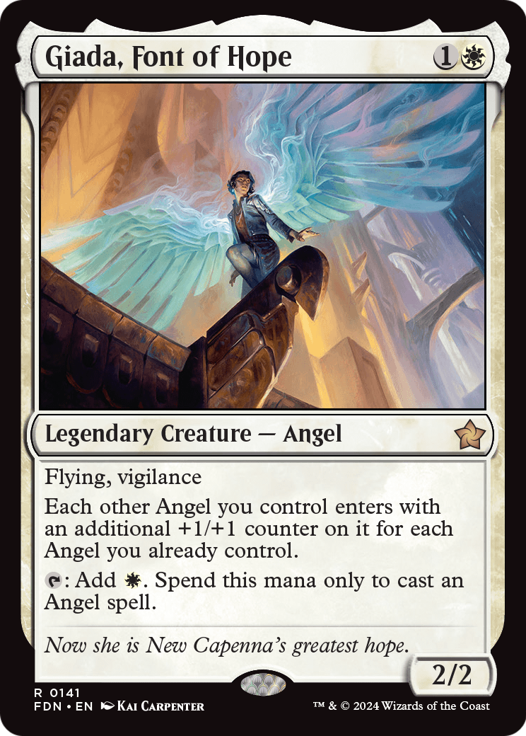 Giada, Font of Hope – Commander-Karte des CardX Custom Commander Decks (Beispielbild, Edition kann abweichen)