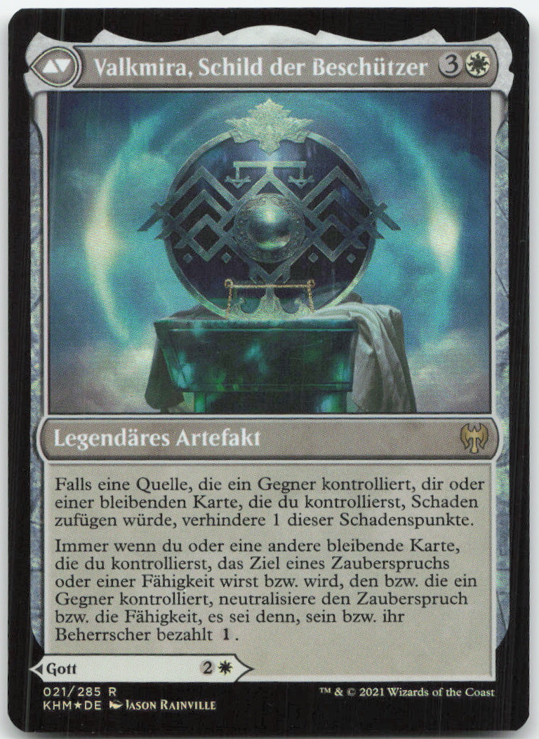 Reidane, God of the Worthy // Valkmira, Protector's Shield – Kaldheim Promos – Rückseite