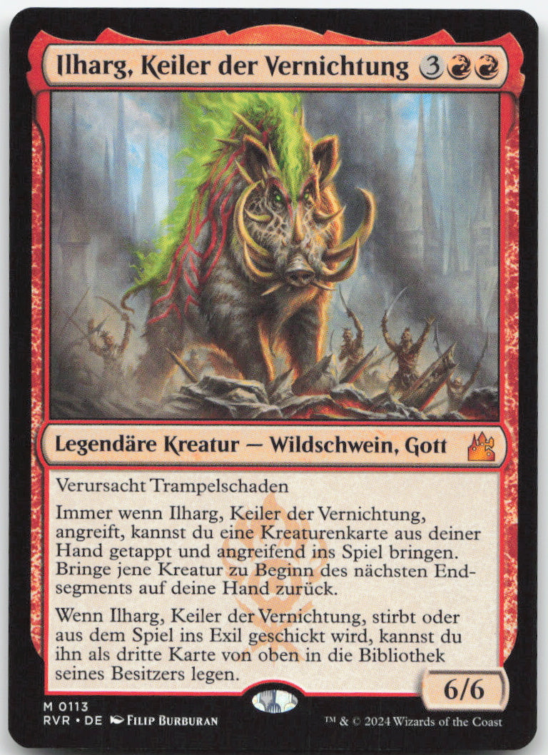 Ilharg, the Raze-Boar – Ravnica Remastered – Vorderseite