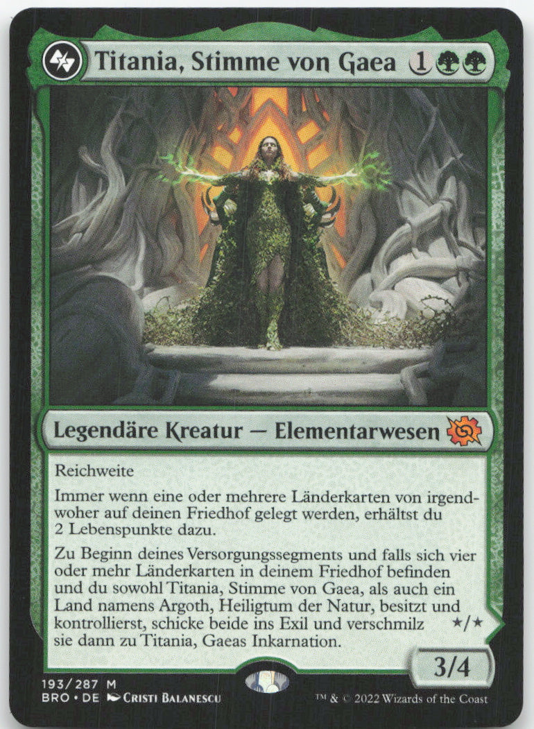 Titania, Voice of Gaea – The Brothers' War – Vorderseite