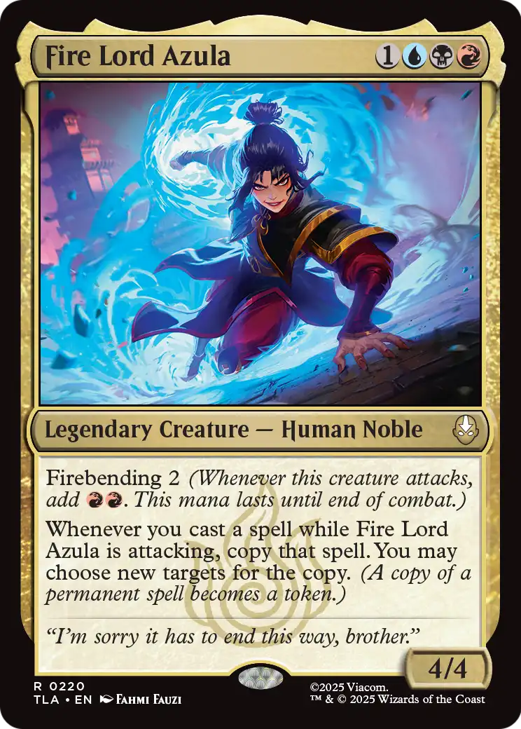Fire Lord Azula – Commander-Karte des CardX Custom Commander Decks (Beispielbild, Edition kann abweichen)
