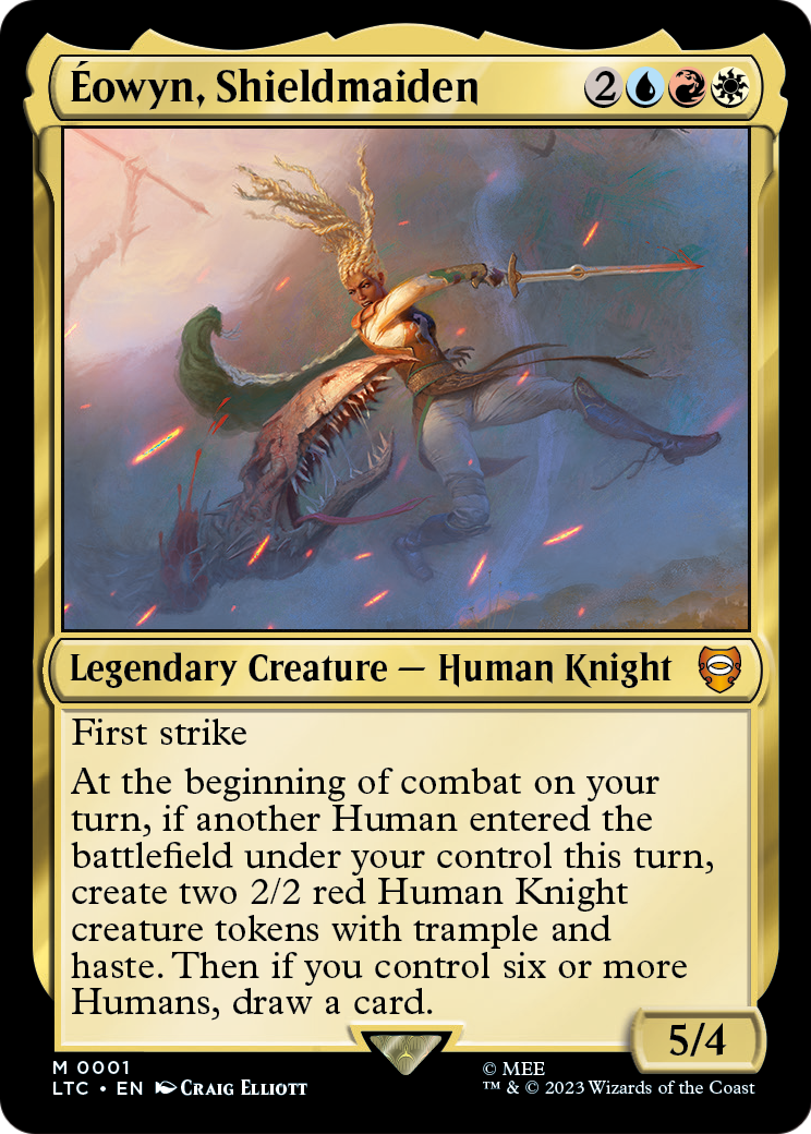 Éowyn, Shieldmaiden – Commander-Karte des CardX Custom Commander Decks (Beispielbild, Edition kann abweichen)
