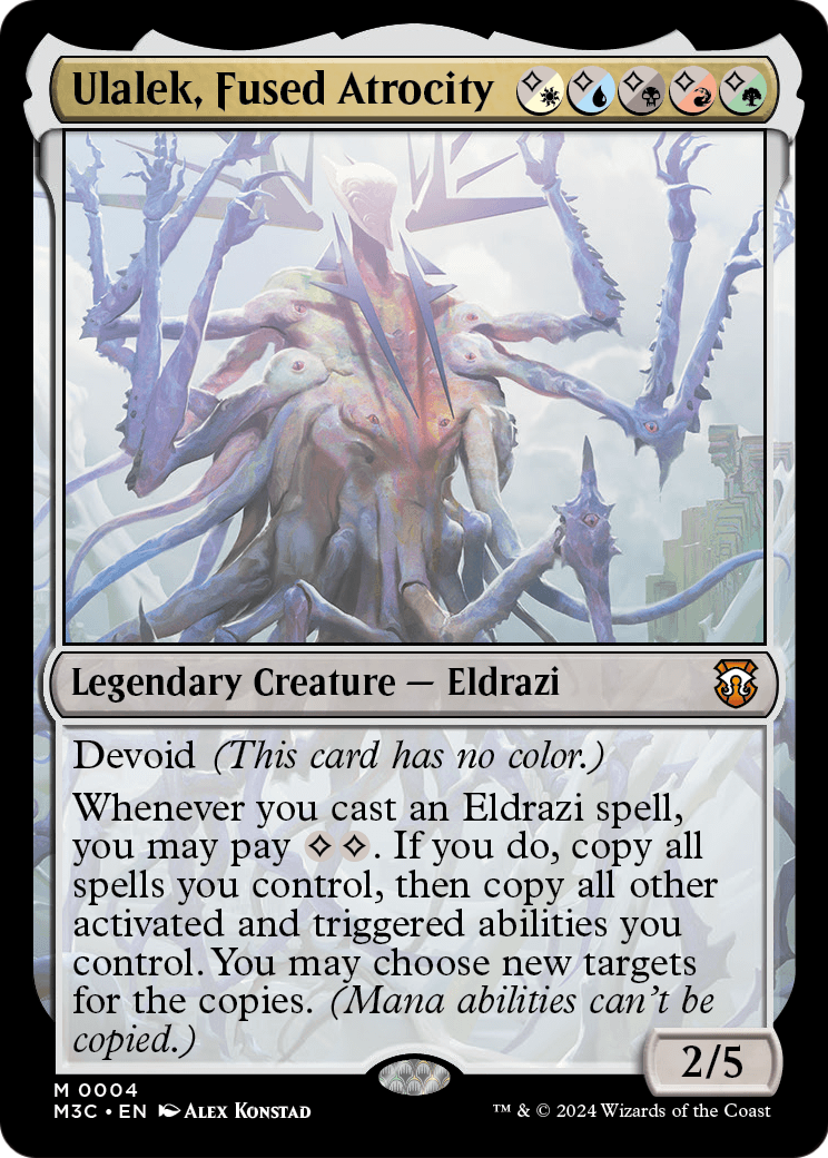 Ulalek, Fused Atrocity – Commander-Karte des CardX Custom Commander Decks (Beispielbild, Edition kann abweichen)